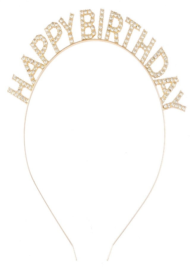 CIEHER Birthday Tiara,Birthday Headband for Women Girls,Queen Crown,Birthday Girl,Tiaras and Crowns for Women,Crown for Girls,Happy Birthday Party Accessories Supplies Favors,Gift-Gold - Image 1